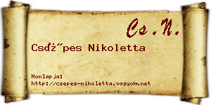 Csépes Nikoletta névjegykártya