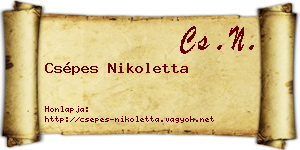 Csépes Nikoletta névjegykártya